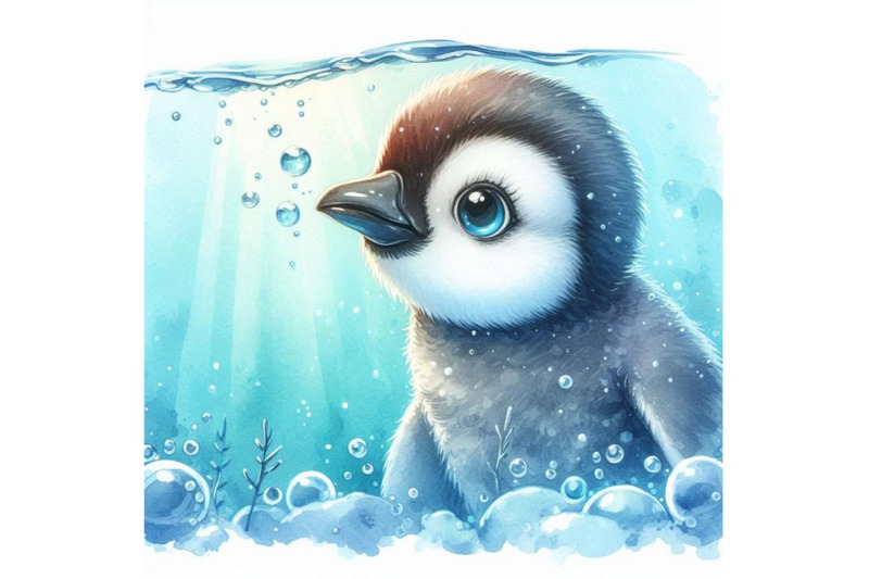 curious-penguin-peering-into-the-clear-blue-water