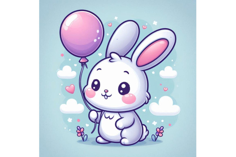 an-adorable-cartoon-rabbit-with-a-balloon