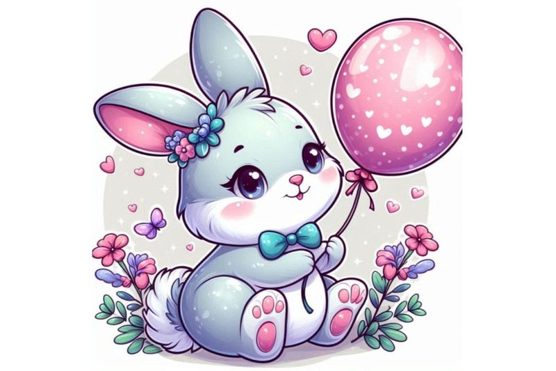 an-adorable-cartoon-rabbit-with-a-balloon