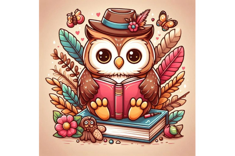 an-adorable-cartoon-owl-with-a-book