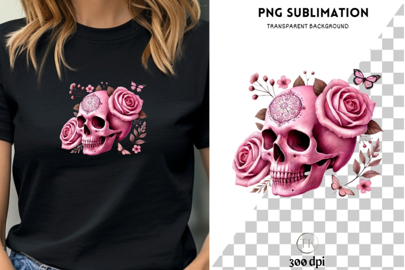 pink-skull-amp-flower-watercolor-png-boho-floral-sublimation-gothic-in