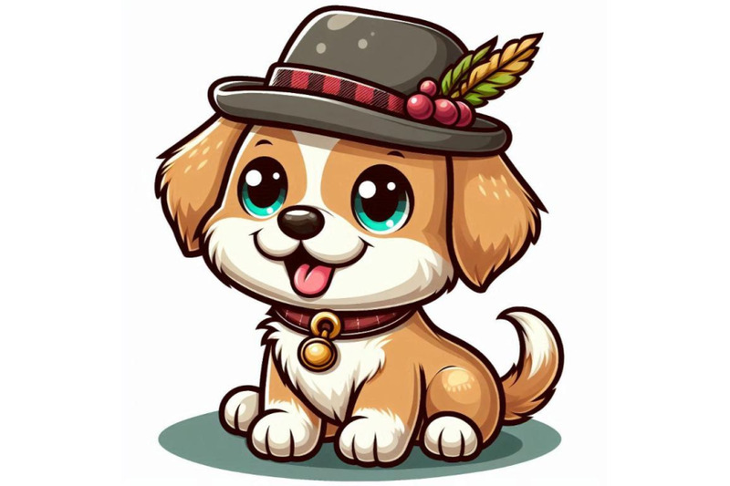 an-adorable-cartoon-puppy-with-a-hat