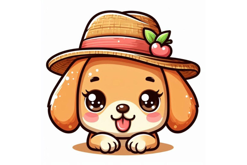 an-adorable-cartoon-puppy-with-a-hat