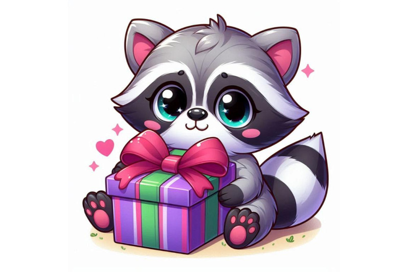 an-adorable-cartoon-raccoon