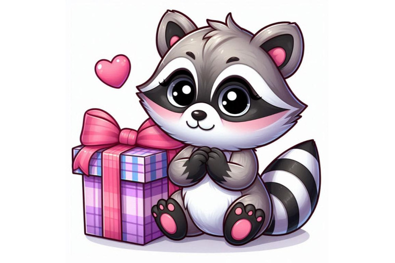 an-adorable-cartoon-raccoon