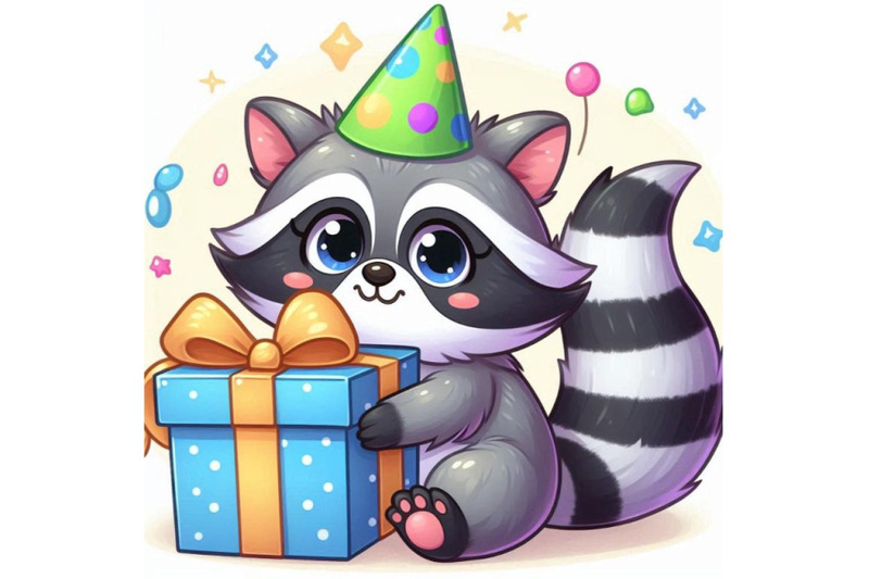 an-adorable-cartoon-raccoon