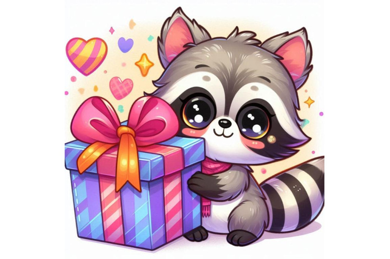 an-adorable-cartoon-raccoon