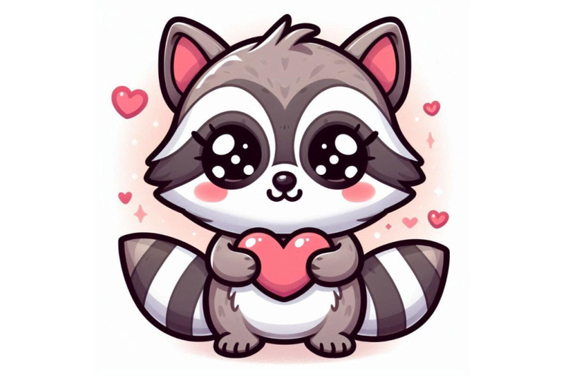 an-adorable-cartoon-raccoon-with-a-heart