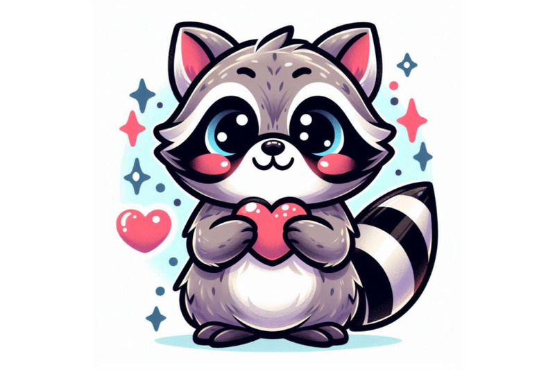 an-adorable-cartoon-raccoon-with-a-heart