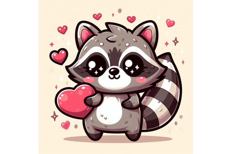 an-adorable-cartoon-raccoon-with-a-heart