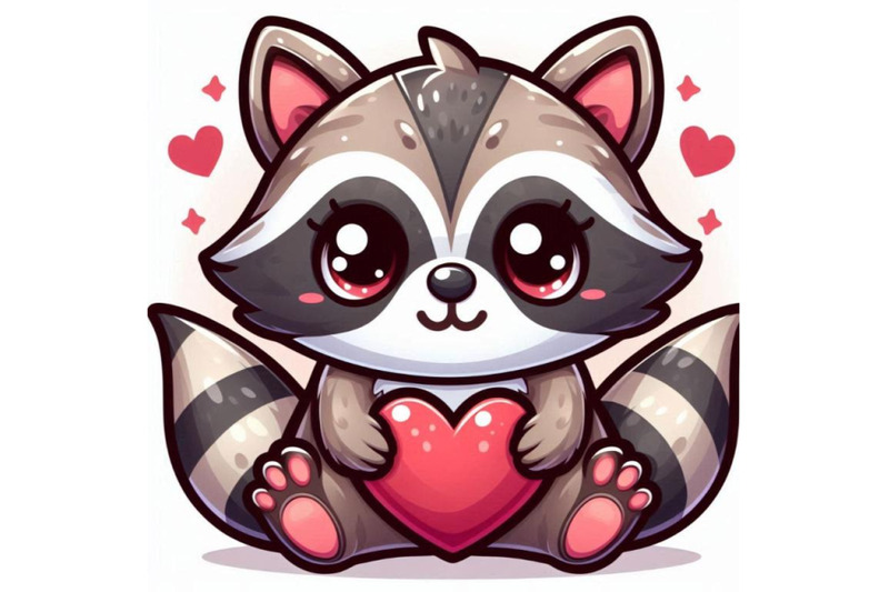 an-adorable-cartoon-raccoon-with-a-heart