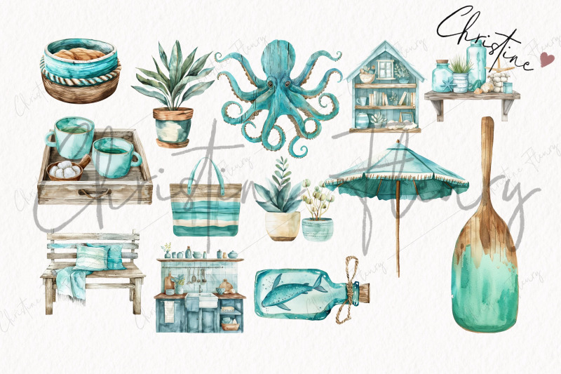 watercolor-coastal-holiday-clipart