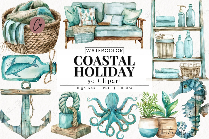 watercolor-coastal-holiday-clipart