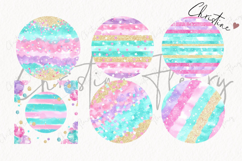 pastel-mermaid-round-backgrounds