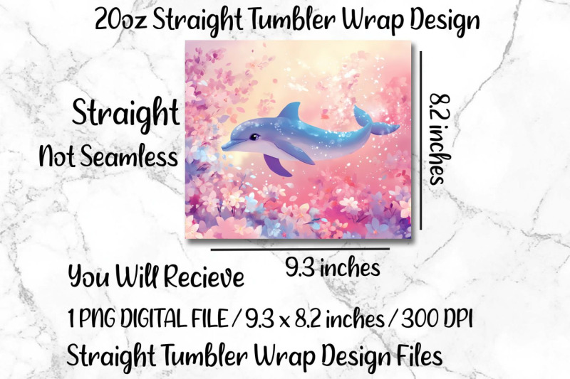 dolphin-tumbler-wrap-20oz-skinny-tumbler-sublimation-design