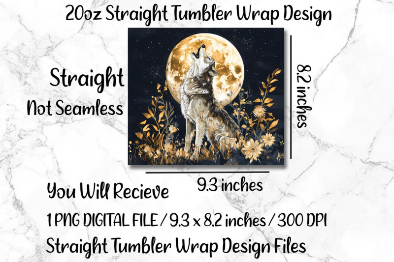 wolf-tumbler-wrap-20oz-skinny-tumbler-sublimation-design