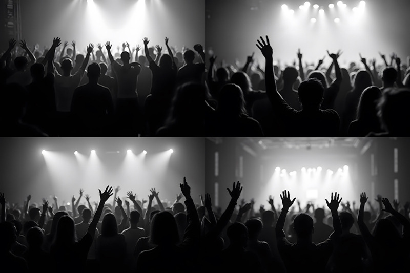 silhouettes-of-a-crowd-at-a-concert