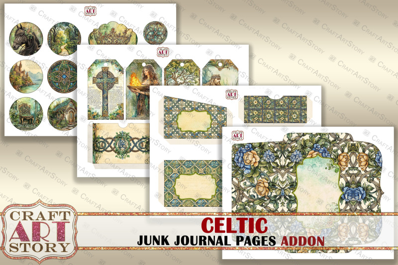 celtic-junk-journal-addon-pages-forest-spirit-fantasy