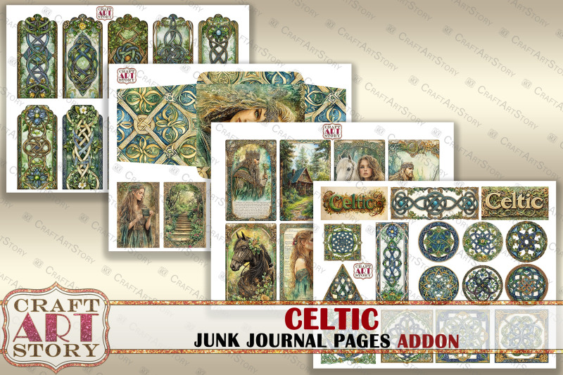 celtic-junk-journal-addon-pages-forest-spirit-fantasy