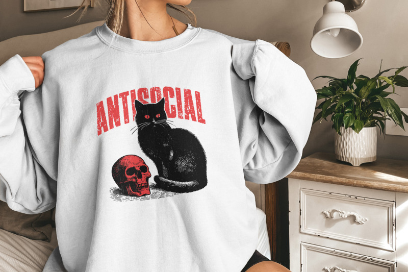 antisocial-cat-png-retro-vintage-t-shirt-graphic-transparent-digital