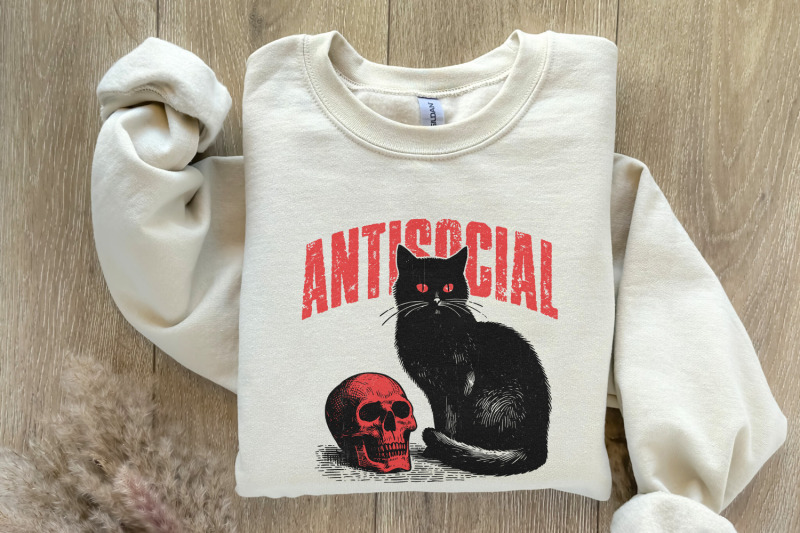 antisocial-cat-png-retro-vintage-t-shirt-graphic-transparent-digital