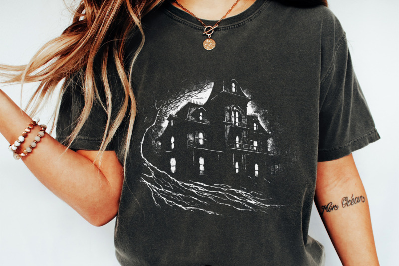 haunted-house-png-halloween-png-spooky-clipart-retro-halloween-png