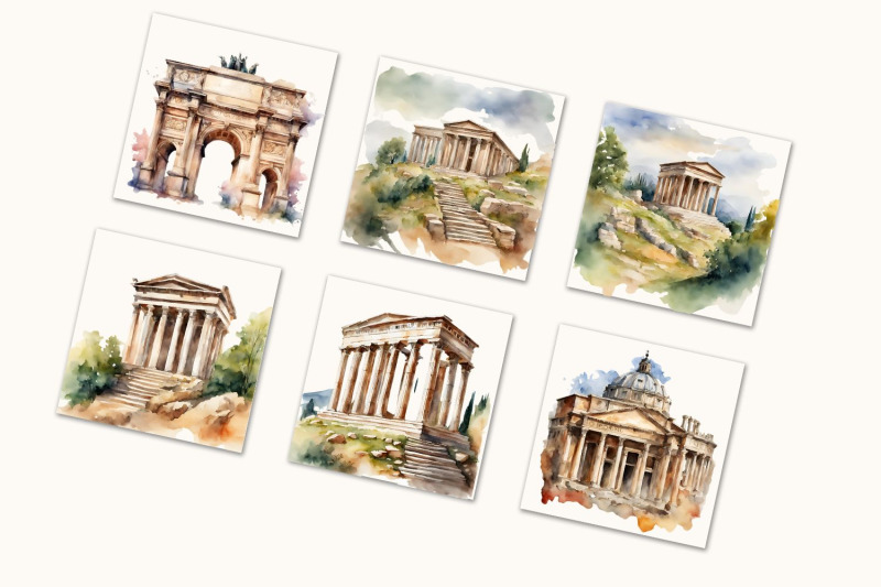 ancient-rome-watercolor-clipart-roman-empire