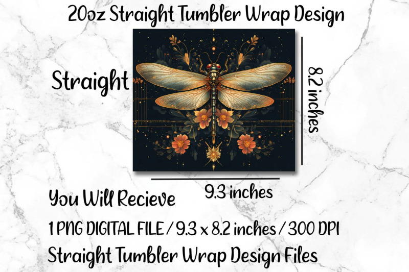 dragonfly-tumbler-wrap-20oz-skinny-tumbler-wrap-design