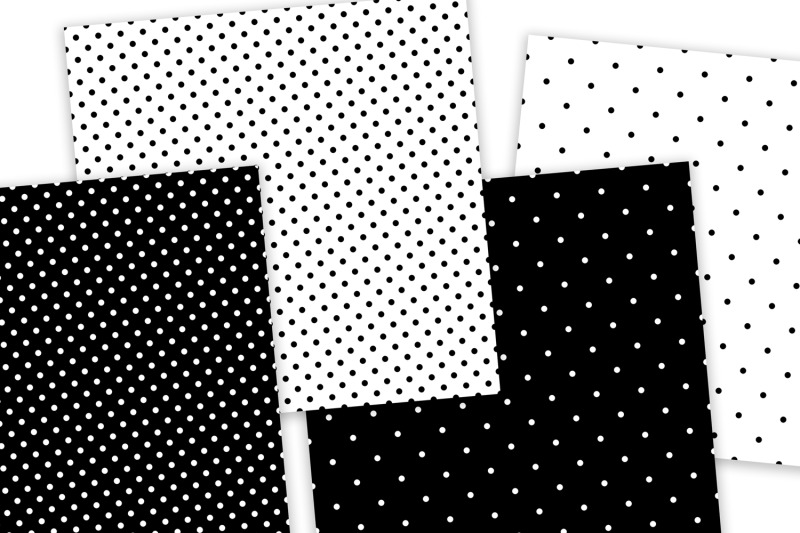 black-and-white-polka-dots