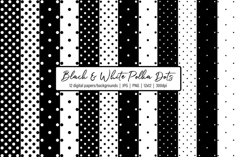 black-and-white-polka-dots