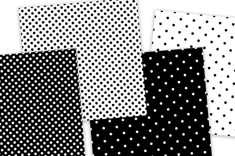 black-and-white-polka-dots