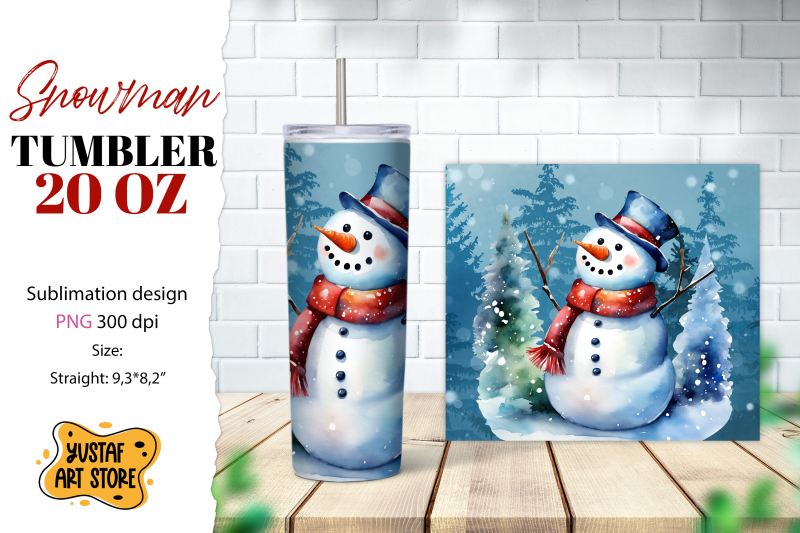 snowman-tumbler-wrap-christmas-tumbler-sublimation