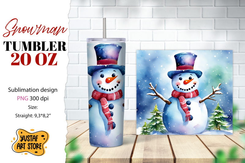 snowman-tumbler-wrap-christmas-tumbler-sublimation