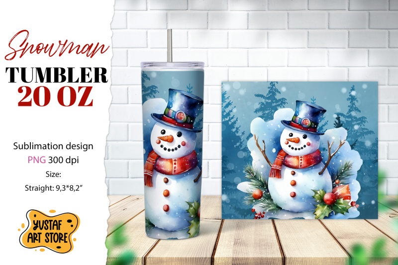 snowman-tumbler-wrap-christmas-tumbler-sublimation