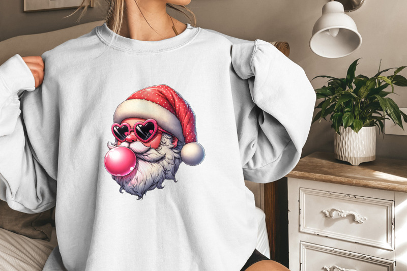 retro-santa-christmas-blowing-bubble-png-vintage-christmas-png-groov