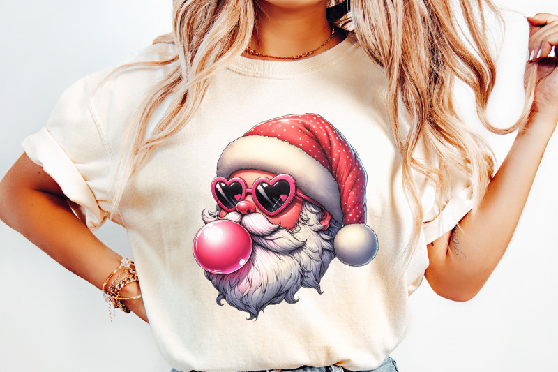 retro-santa-christmas-blowing-bubble-png-vintage-christmas-png-groov