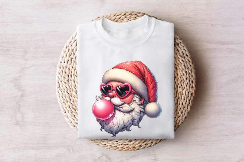 retro-santa-christmas-blowing-bubble-png-vintage-christmas-png-groov