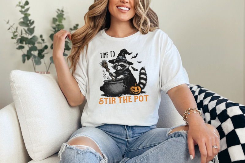 time-to-stir-the-pot-png-funny-raccoon-png-retro-halloween-png-witc