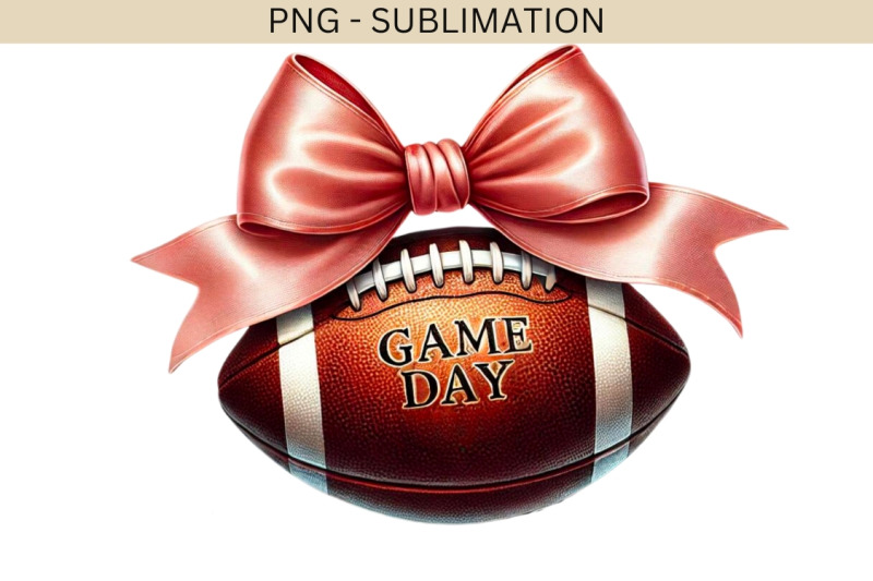 game-day-coquette-bow-png-digital-download-retro-football-sublimatio