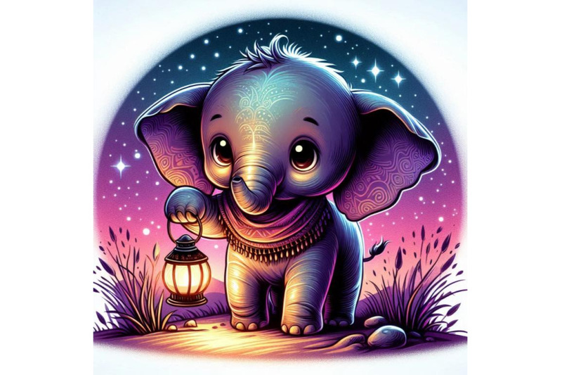 baby-elephant-holding-a-tiny-lantern