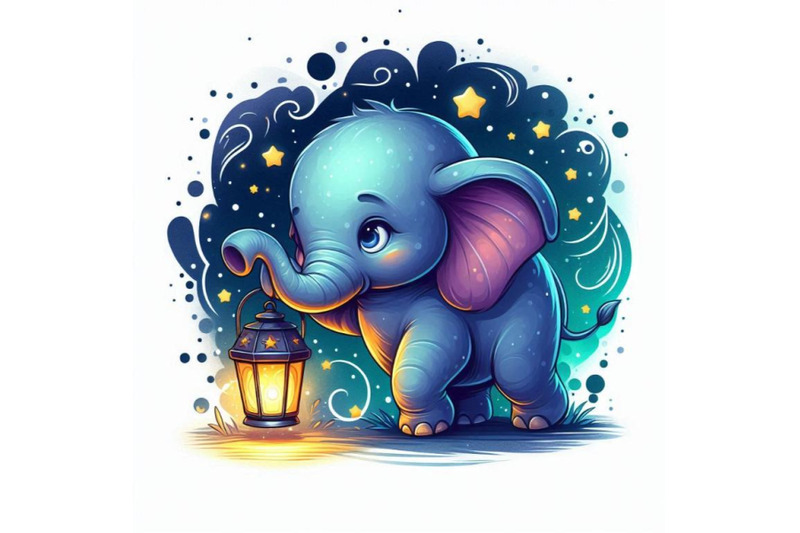 baby-elephant-holding-a-tiny-lantern