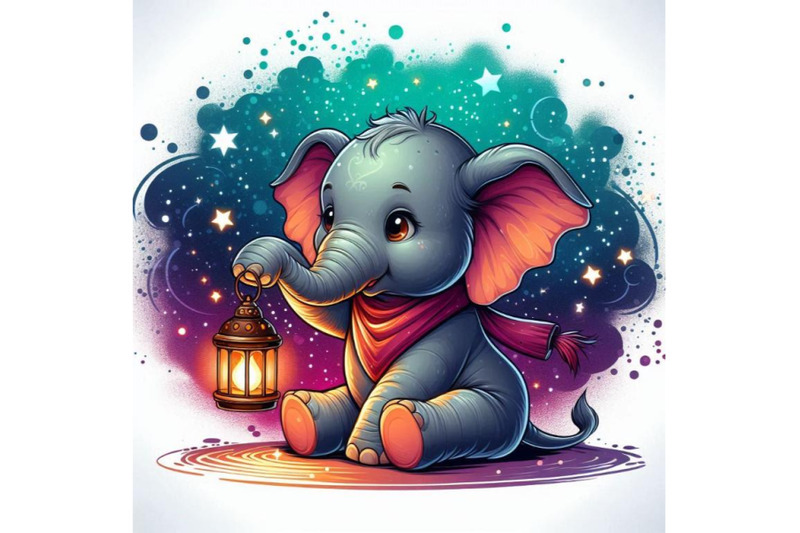 baby-elephant-holding-a-tiny-lantern