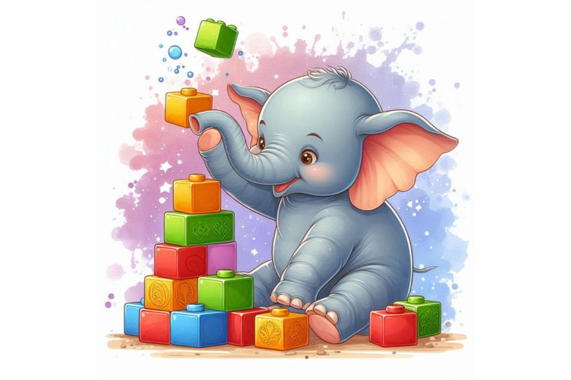 baby-elephant-playing-with-building-blocks-stacking-them-high