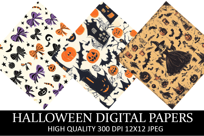 halloween-digital-paper-bundle