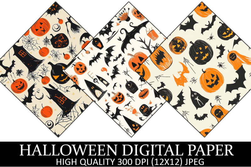 halloween-vintage-digital-paper-bundle