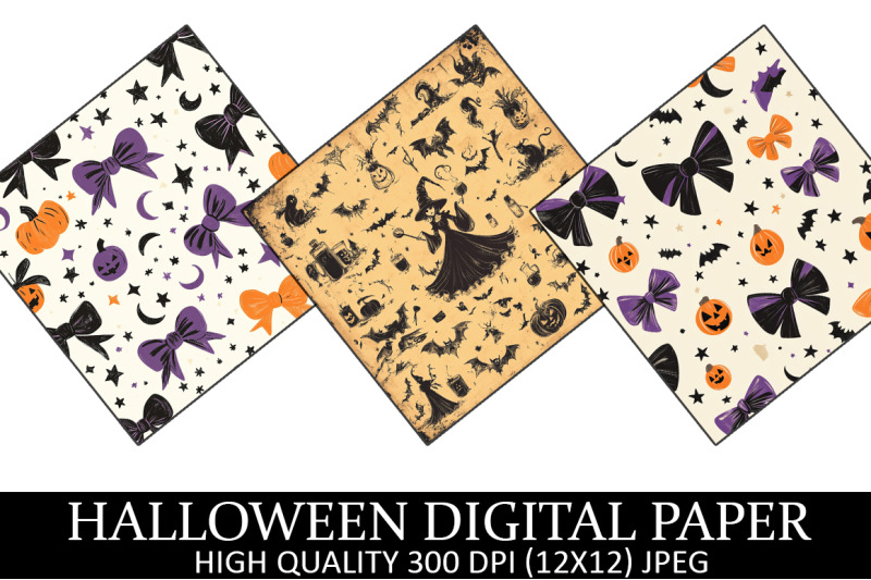 halloween-vintage-digital-paper-bundle