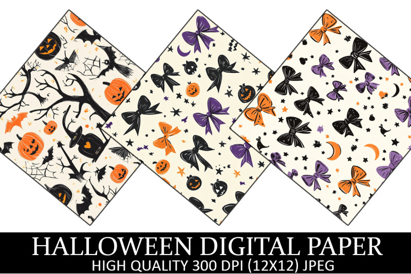 halloween-vintage-digital-paper-bundle