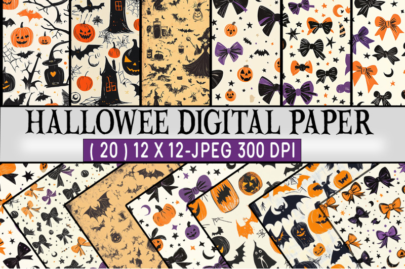 halloween-vintage-digital-paper-bundle