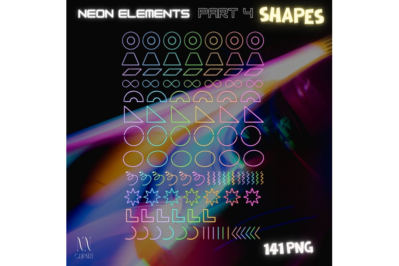 neon-clip-art-bundle-circle-rectangle-ellipse-triangle-elements