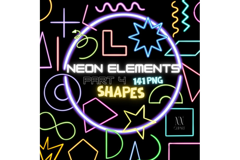 neon-clip-art-bundle-circle-rectangle-ellipse-triangle-elements